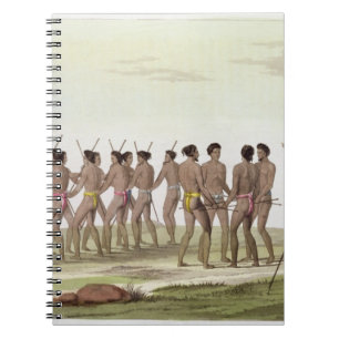 Oorlogsdans van de Caroline Islanders, bord 22 van Notitieboek