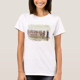 Oorlogsdans van de Caroline Islanders, bord 22 van T-shirt