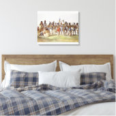 Oorlogsdans van de Sauks en de Foxes Canvas Afdruk (Insitu (Slaapkamer))