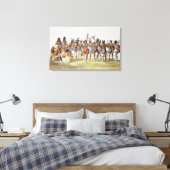 Oorlogsdans van de Sauks en de Foxes Canvas Afdruk (Insitu (Slaapkamer))