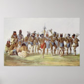 Oorlogsdans van de Sauks en de Foxes Poster (Voorkant)