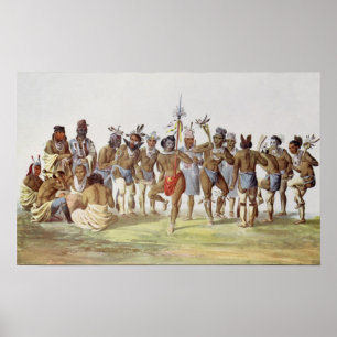 Oorlogsdans van de Sauks en de Foxes Poster