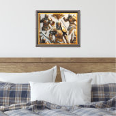 "Oorlogsdraden" Canvas Afdruk (Insitu (Slaapkamer))