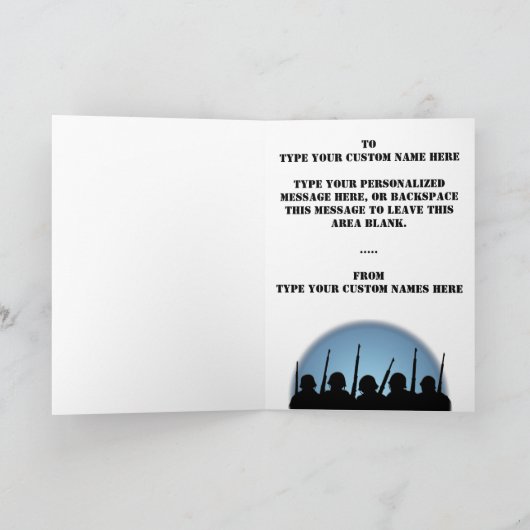 Oorlogsgedenkteken Kaart personaliseren Lest we Ka (Binnen)