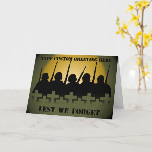 Oorlogsgedenkteken personaliseren Lest we kaart ve (Gele Bloem)