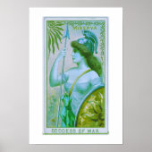 Oorlogsgodin, Minerva, Poster Print (Voorkant)