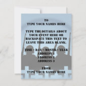 Oorlogsherinneringen laten we de RSVP-kaarten verg RSVP Kaartje (Achterkant)