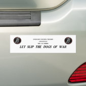 Oorlogshonden Bumpersticker (Op auto)