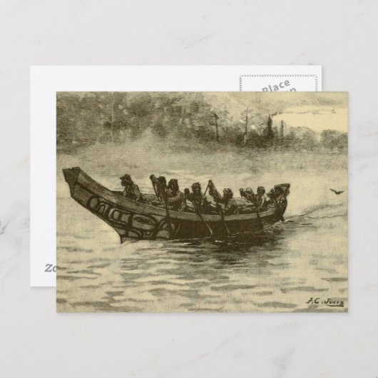 oorlogskano briefkaart (Voorkant / Achterkant)