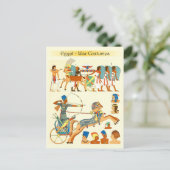 Oorlogskostuums en hoofddeksels van Egypte Briefkaart (Staand voorkant)