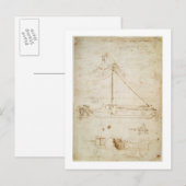 Oorlogsmachine (potlood op papier) briefkaart (Voorkant / Achterkant)