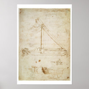 Oorlogsmachine (potlood op papier) poster