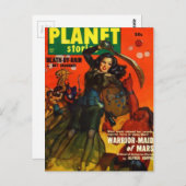 Oorlogsmeisje op Mars Briefkaart (Voorkant / Achterkant)