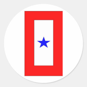 OORLOGSMOEDERS VLAG 1 RONDE STICKER