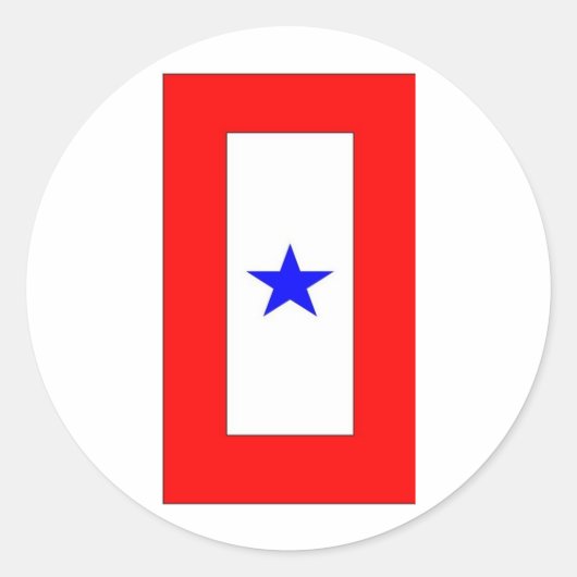 OORLOGSMOEDERS VLAG 1 RONDE STICKER (Voorkant)