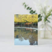 Oorlogsmonument in Herfsten Briefkaart (Staand voorkant)