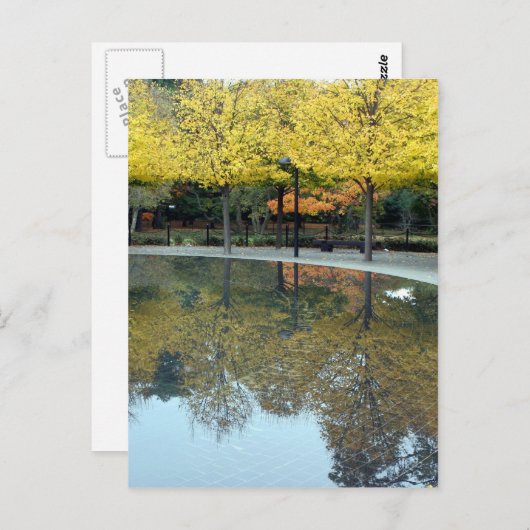 Oorlogsmonument in Herfsten Briefkaart (Voorkant / Achterkant)