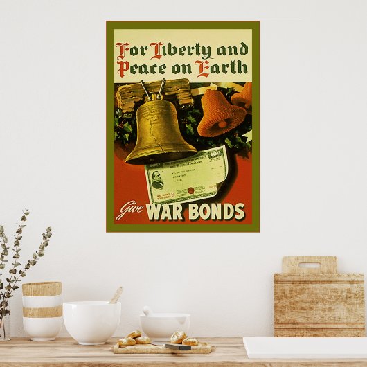 Oorlogsobligaties ~  WW2-Poster Poster (Keuken)