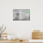 Oorlogsongeval, gedicht door een Lyme-patiënt Poster (Keuken)