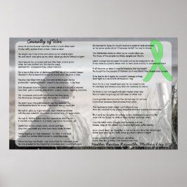 Oorlogsongeval, gedicht door een Lyme-patiënt Poster