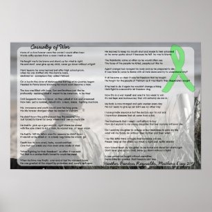 Oorlogsongeval, gedicht door een Lyme-patiënt Poster