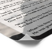 Oorlogsongeval, gedicht door een Lyme-patiënt Poster (Hoek)