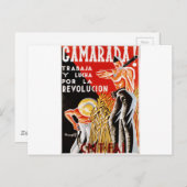 Oorlogsoorlog in Spanje, oorspronkelijk poster CNT Briefkaart (Voorkant / Achterkant)