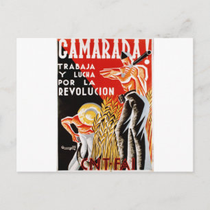 Oorlogsoorlog in Spanje, oorspronkelijk poster CNT Briefkaart