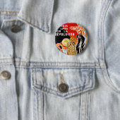 Oorlogsoorlog in Spanje, oorspronkelijk poster CNT Ronde Button 5,7 Cm (In situ)