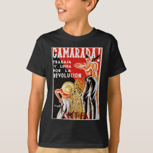 Oorlogsoorlog in Spanje, oorspronkelijk poster CNT T-shirt