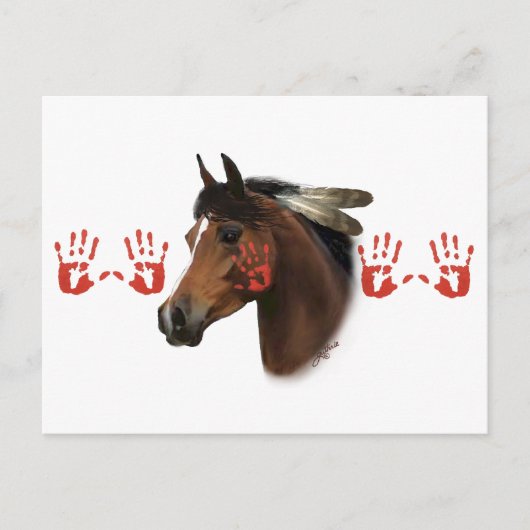 oorlogspaard briefkaart (Voorkant)