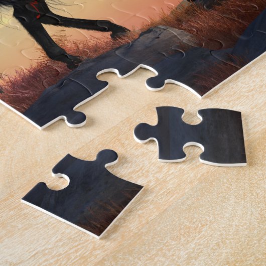 Oorlogspaard en Vreedzame Dageraad Legpuzzel (Zijkant)