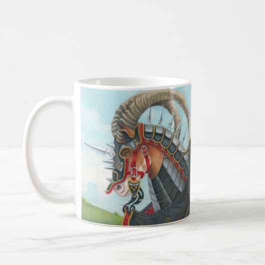 oorlogspaard koffiemok (Links)