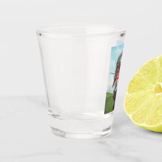 oorlogspaard shot glas (Links)