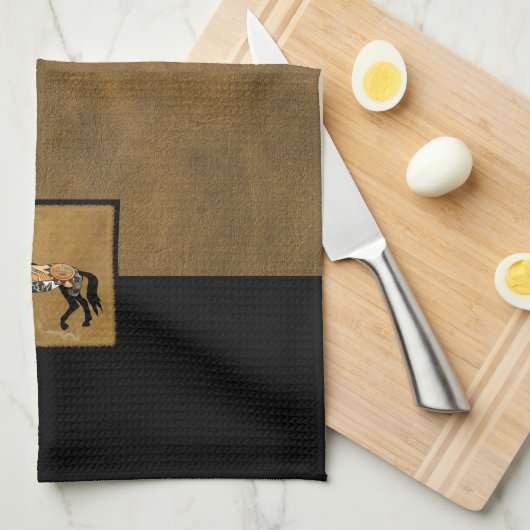 oorlogspaard theedoek (Quarter Fold)