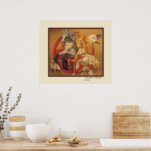 Oorlogsponies Poster (Keuken)