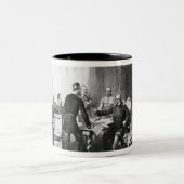 Oorlogsraad in de prefectuur Versailles Tweekleurige Koffiemok (Center)