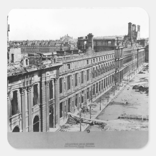 Oorlogsrampen Vierkante Sticker (Voorkant)