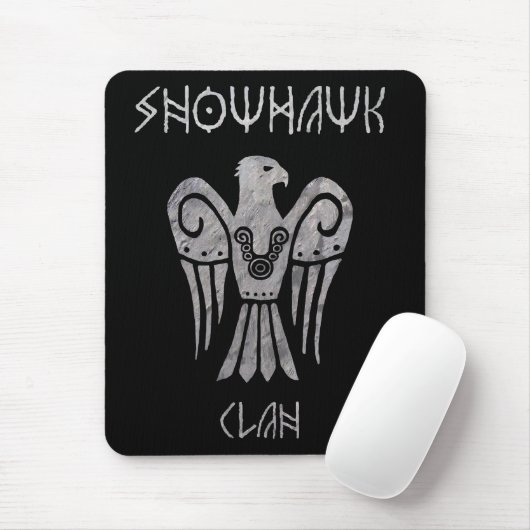 Oorlogsschade Snowhawk Runic mousepad Muismat (Met muis)