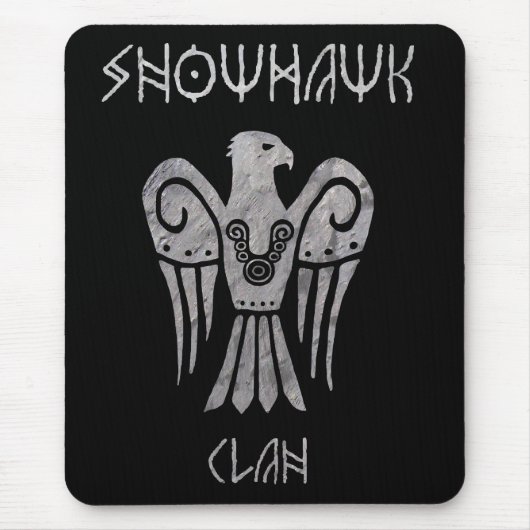 Oorlogsschade Snowhawk Runic mousepad Muismat (Voorkant)