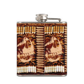 Oorlogsschedel Heupfles (Achterkant)