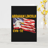 Oorlogsschip Abraham Lincoln Cvn-72 Vliegdekschip Kaart (Gele Bloem)