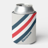 Oorlogsstripes met naam blikjeskoeler (Blikje Voorkant)