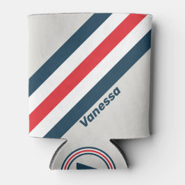 Oorlogsstripes met naam blikjeskoeler
