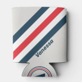 Oorlogsstripes met naam blikjeskoeler (Achterkant)