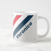 Oorlogsstripes met naam grote koffiekop (Rechts)