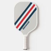 Oorlogsstripes met naam pickleball paddle (Achterkant)