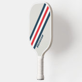 Oorlogsstripes met naam pickleball paddle (Links)