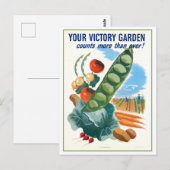 oorlogstijd Victory Garden Briefkaart (Voorkant / Achterkant)