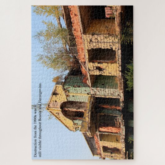 Oorlogstrik in Sarajevo Bosnië Groot Legpuzzel (Verticaal)